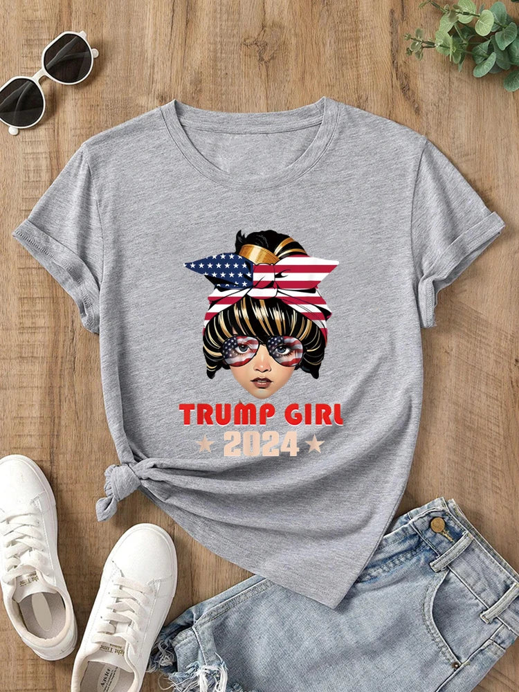 Trump Girl 2024 Grey T-Shirt