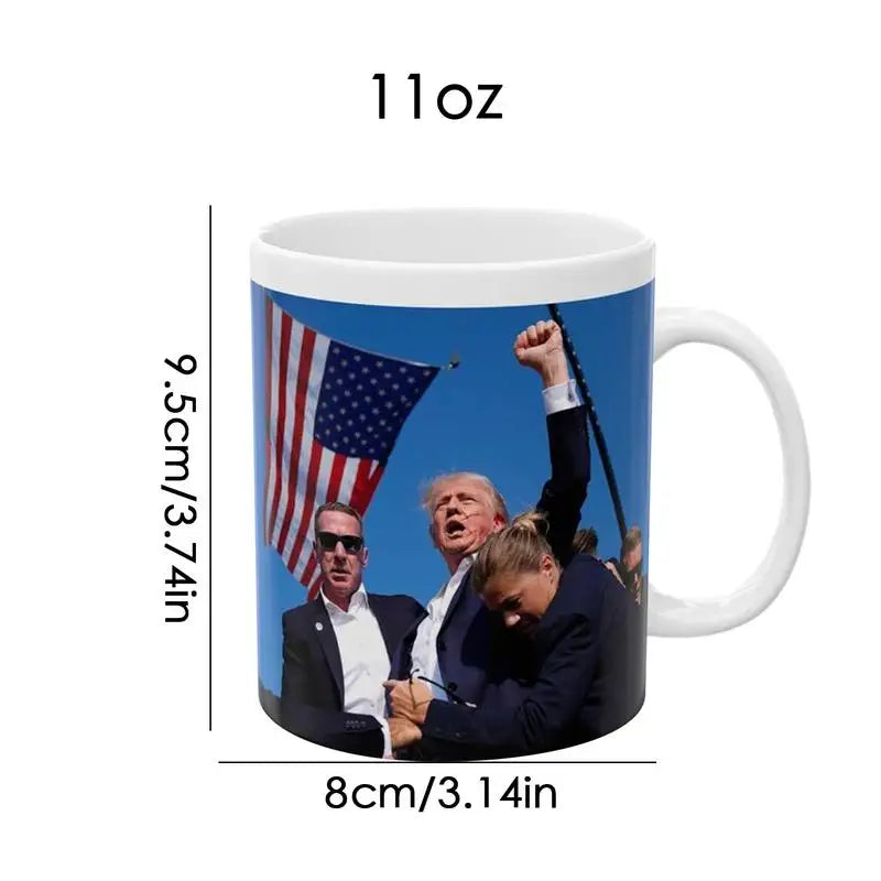 Assassination of President Coffee Mug Trump Rally Shooter Coffee Mug Trump 2024 Novelty Cup Funny Coffee Mug Gift Coffee Mug