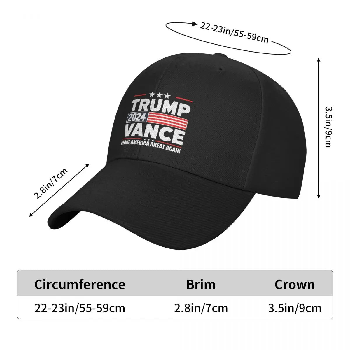 Trump Vance 2024 Make America Great Again Cap - 9 Colors