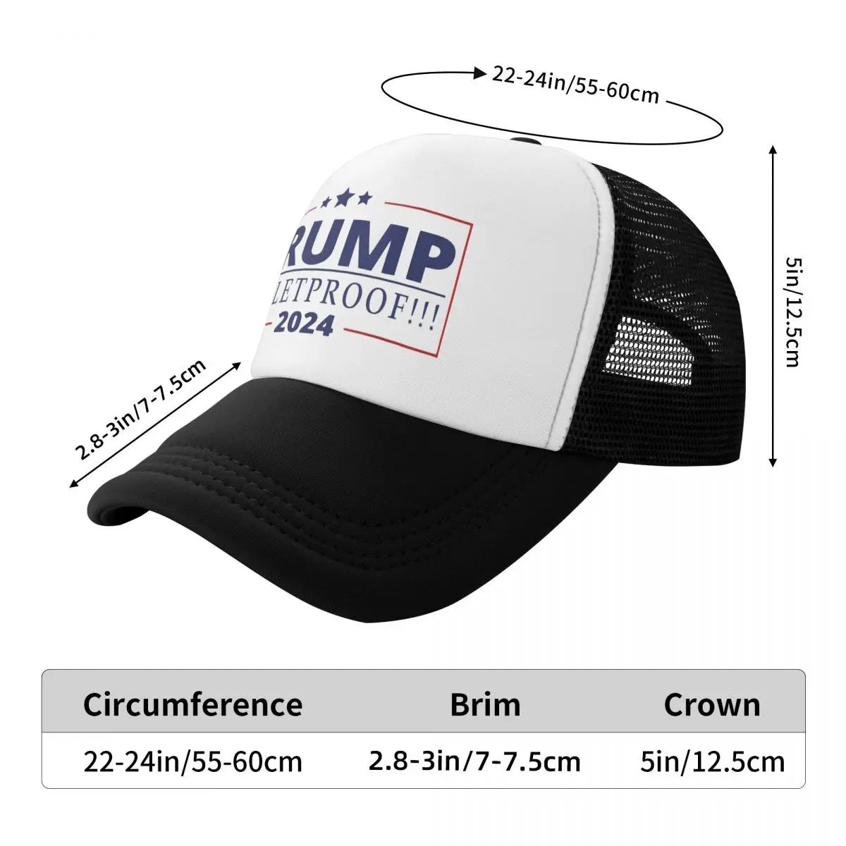 Trump Bulletproof 2024 Foam Mesh Red Trucker Hat